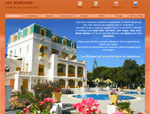 Tablet Screenshot of hotel-lesmimosas.com